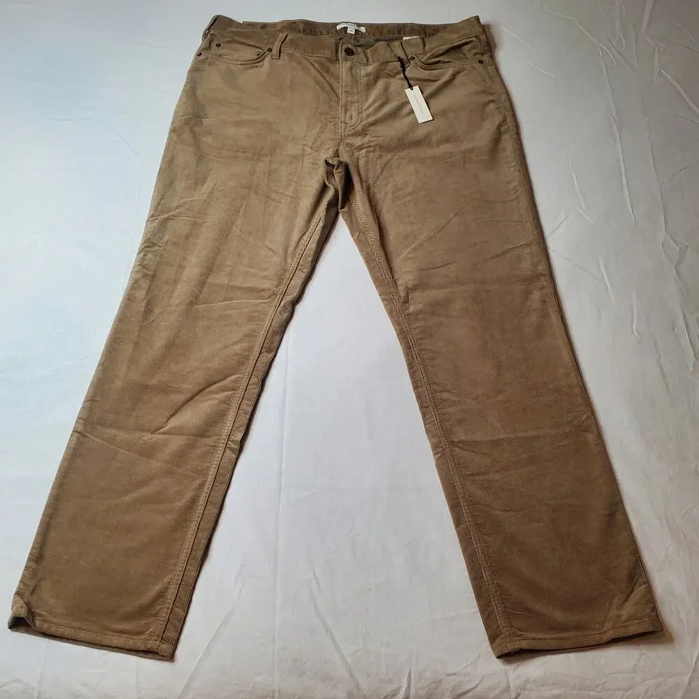 Banana Republic Men's Size 40x32 NWT Straight Stretch-Corduroy Traveler Pant Tan